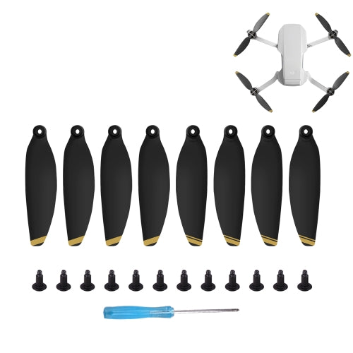 8PCS/Set Sunnylife 4726F Low Noise Quick-release Wing Propellers Drone Accessories for DJI Mavic Mini(Gold)