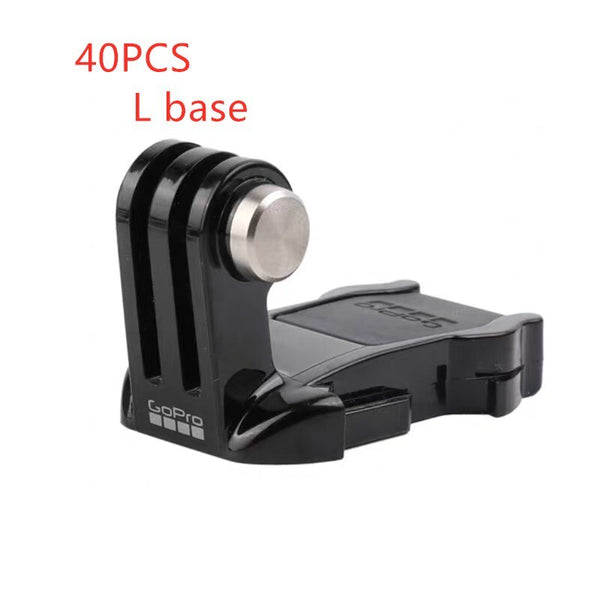 40pcs Gopro L Clip Basic Mount for Go Pro Hero HD 1 2 3 3+ 4 5 6 7 Accessories Case Helmet for XiaoMi yi camera accessories