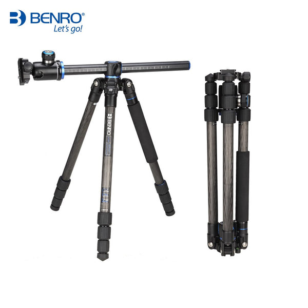 Benro GC168TV1 Tripod Carbon Fiber Reflexed Camera Stands Monopod With V1 Head For Canon Nikon DSLR 4 Section Bag Max Loading 14