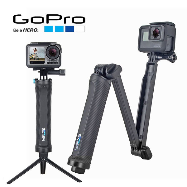 GoPro 3-Way Grip Arm Tripod Extendable Selfie Stick Portable Vlog Selife Stick Tripod Stand for Gopro Hero 8/7/6/5 Gopro Max