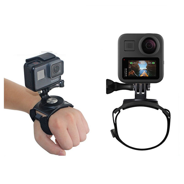 GoPro The Strap Hand+Wrist+Arm+Leg Mount Glove Wrist Band 360 Degree Swivel Rotation Hand Strap Belt Tripod Mount