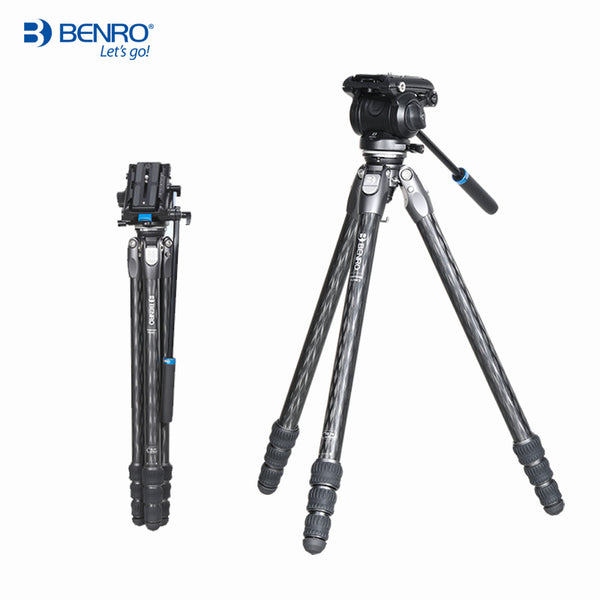 Benro TR298CL TR298CLK Tripod Carbon Fiber Tripods Camera Stands S4N Video Head 4 Section Max Loading 4kg