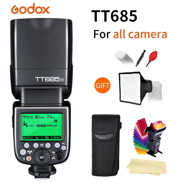 Godox TT685 TT685C/N/S/F/O 2.4G TTL High-speed sync 1/8000s GN60 Flash Speedlite for Canon Nikon Sony Fuji Olympus DSLR Camera