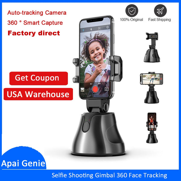 Portable All-in-one Auto Smart Shooting Selfie Stick ,  360 Rotation Auto Face Tracking Object Tracking vlog Camera Phone Holder
