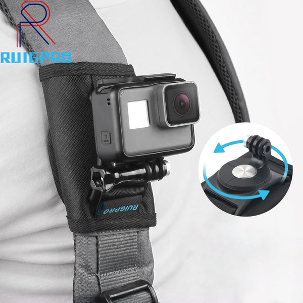 360 Degree Rotation Quick Release Backpack Belt Button Mount Buckle Clip Adapter for Gopro Hero 8/7/6/5/4/3 Xiaoyi Action Camera