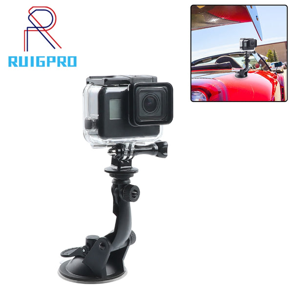 Mini Action Camera Suction Cup for GoPro Hero 8 7 5 6 4 Sony SJCAM SJ8 7 Yi 4K H9 Go Pro 8 7 Mount Window Glass Sucker Accessory