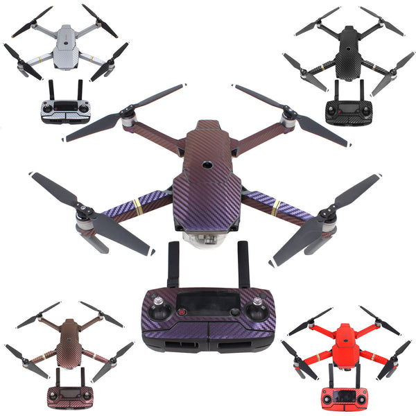 Carbon Fiber Drone Body Arms Controller Wrap Skin Sticker Cover Protector Set for DJI Mavic Pro Drone Part Accessories