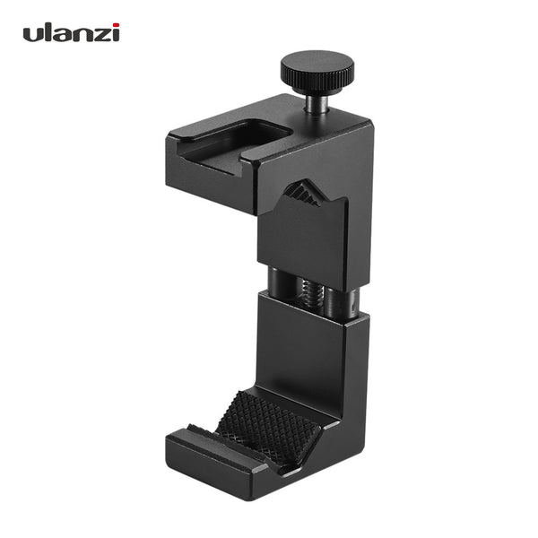 Ulanzi Adjustable Smartphone Clip Holder Clamp Bracket Aluminum Alloy with Cold Shoe Mount 1/4" Screw Hole for iPhone 7 7 Plus 6 6s 6 Plus