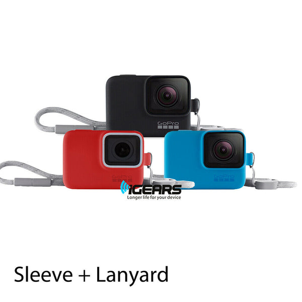 New GoPro Sleeve + Lanyard for HERO 7 Black & HERO6 & HERO5 ACSST-001 (Black)